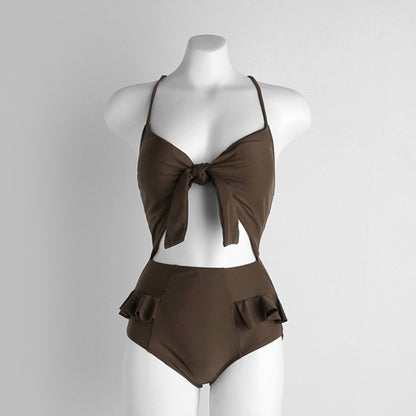 2026 Korean Style Solid Color Sexy Women’s Swimsuit