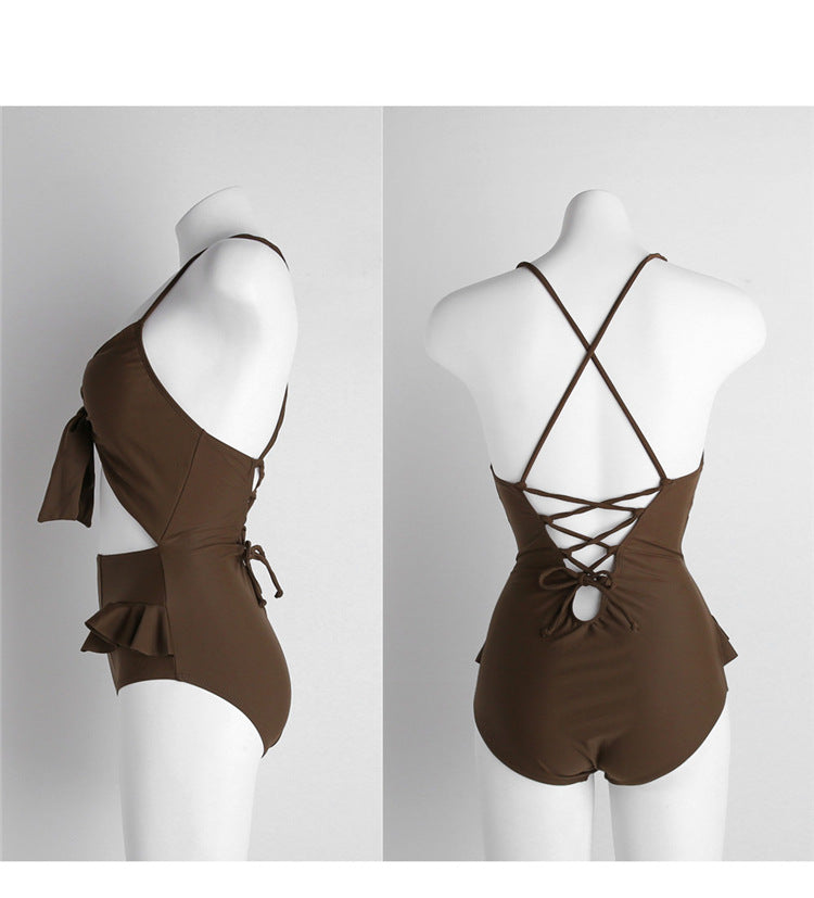 2026 Korean Style Solid Color Sexy Women’s Swimsuit